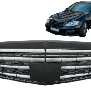Grilă centrală Mercedes S-Class W221 Facelift 2010-2013 Piano Black Preț mic