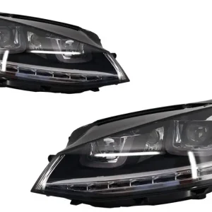 Faruri 3D LED pentru VW Golf VII 2012-2017 cu semnalizare dinamica Premium