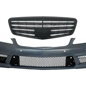 Bara fata Mercedes S-Class W221 2005-2012 S63 S65 cu grila negru lucios Premium