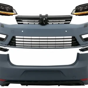 Kit exterior complet VW Golf 7 Hatchback 2013-2017 cu faruri LED 3D R-Line Popular