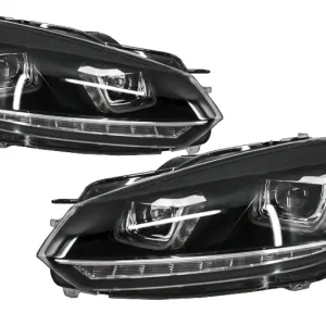 Faruri LED pentru VW Golf 6 VI RHD, design Golf 7, semnal dinamic Reducere de preț