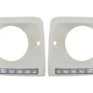 Cel mai bun preț Carcasa faruri alba cu LED DRL pentru Mercedes G-Class W463 1989-2012