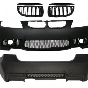 Kit exterior BMW Seria 3 E90 2004-2008 M3 Design cu grile negre lucioase Nu rata