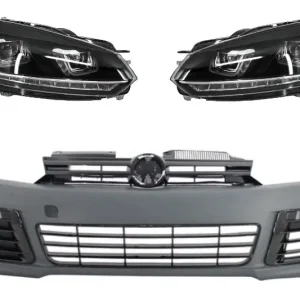 Retur gratuit Bara fata VW Golf 6 R20 Look cu faruri LED si semnal dinamic