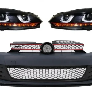 Reducere extra Bara fata VW Golf 6 GTI Look cu faruri LED U Design si semnal dinamic