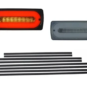 Stopuri LED fumurii cu bandouri negre pentru Mercedes G-Class W463 Cumpără online