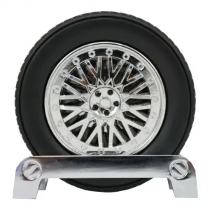 Set suporturi pahare tip roata auto cu janta argintie, model decorativ Chilipir