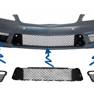 Bestseller Set grila centrala inferioara si grile laterale bara fata Mercedes S-Class W221 S63/S65 Design