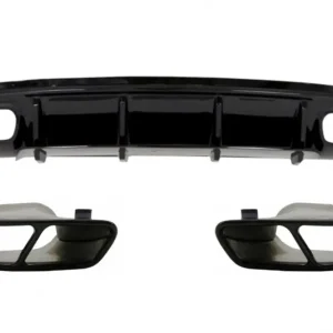 Doar azi Difuzor bara spate Mercedes A-Class W176 2012-2018 cu ornamente negre A45