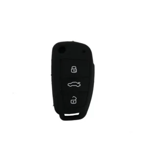 Reducere extra Husa din silicon neagra pentru cheie Audi, protectie si fixare precisa