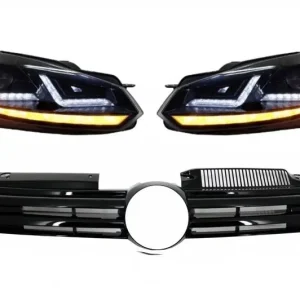 Cel mai bun preț Faruri LED Osram negre cu semnal dinamic și grilă R20 pentru VW Golf 6 VI