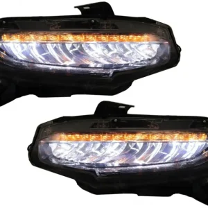 Faruri Full LED pentru Honda Civic Mk10 FC/FK 2016-2020 cu semnalizare dinamică Preț promoțional