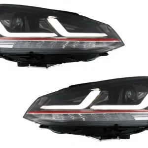 Plată sigură Faruri Full LED Osram pentru VW Golf 7 VII 2012-2017 GTI rosu