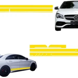 Set stickere galben mat Mercedes CLA W117 X117 si W176, design A45 Cumpărături sigure