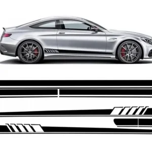 Set stickere negru mat Mercedes C205 Coupe / A205 Cabriolet A45 Design Reducere extra