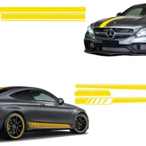 Ofertă exclusivă Set stickere galben mat Mercedes C205 Coupe / A205 Cabriolet