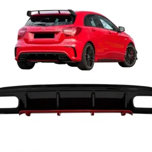 Cumpără online Difuzor bara spate Mercedes A-Class W176 Facelift 2015-2018, A45 Design