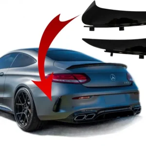 Calitate înaltă Flapsuri bara spate Mercedes C-Class C205 A205 Coupe Cabriolet negru lucios