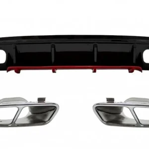 Ofertă Difuzor bara spate Mercedes A-Class W176 Facelift A45 Design cu ornamente crom