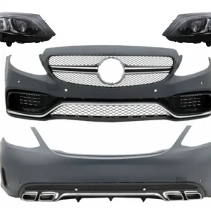 Livrare expres Pachet exterior C63 Design cu faruri Full LED pentru Mercedes Clasa C W205 Sedan