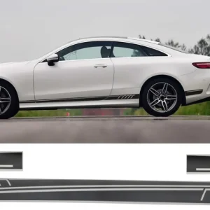 Stickere laterale Mercedes Coupe negru mat pentru C238 W212 W213 A207 Plată sigură