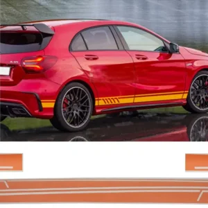 Premium Stickere laterale portocaliu mat pentru Mercedes E-Class Coupe/Cabrio