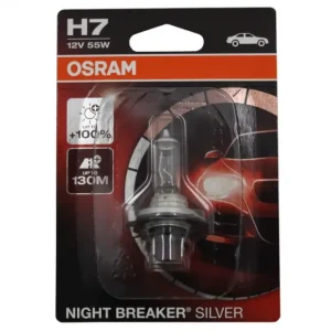 Premium Bec halogen auto Osram Night Breaker Silver H7 12V 55W, 1 buc