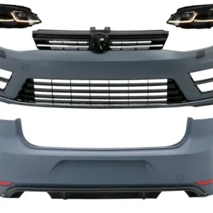 Pachet exterior VW Golf 7 R Design cu faruri LED si semnal dinamic Retur gratuit