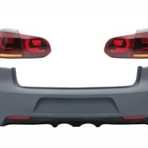 Bara spate cu stopuri Full LED rosu fumuriu pentru VW Golf 6 (2008-2013) R20 Look Livrare expres