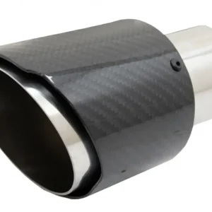 Livrare gratuită Ornament evacuare auto din carbon lucios si inox 304, inlet 6.1 cm