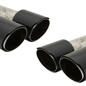 Set ornamente evacuare din carbon lucios 6.3 cm, inox 304 Ofertă