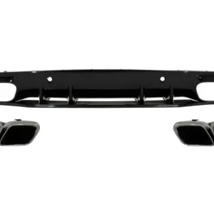 Difuzor bara spate Mercedes C-Class C205 A205 C63S Silver Tips Ieftin