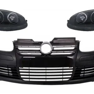 Bara fata cu faruri VW Golf 5 si Jetta R32 Look, negru lucios Noutate