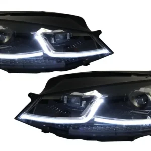 Preț redus Faruri LED pentru VW Golf 7 VII RHD 2012-2017, look G7.5 cu semnal dinamic