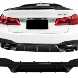 Preț mic Difuzor bara spate BMW Seria 5 G30 G31 2017+ M5 Design negru lucios