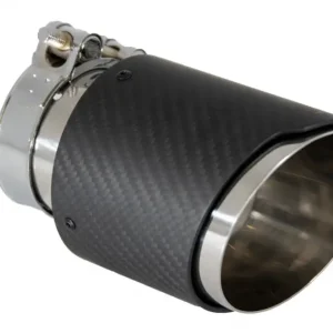 Preț mic Ornament evacuare universal din carbon mat, inox 304, admisie 6 cm