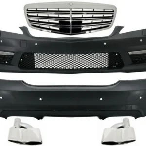 Pachet exterior complet Mercedes S-Class W221 cu grila chrom si ornamente tobe Livrare rapidă