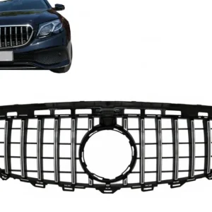 Reducere extra Grilă centrală Mercedes E-Class W213/S213/C238/A238 Panamericana negru crom cu cameră 360