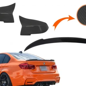 Capace oglinzi si eleron portbagaj BMW Seria 3 F30 M4 Design Real Carbon Preferatul clienților