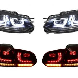Set faruri si stopuri LED pentru VW Golf 6, R20 U Design, semnal dinamic Reducere extra