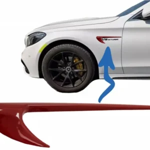 Plată sigură Ornamente aripi rosu lucios pentru Mercedes C-Class W205 si E-Class W213
