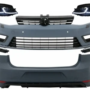 Ofertă Kit exterior complet VW Golf 7 (2012-2017) cu faruri LED semnal dinamic R-Line