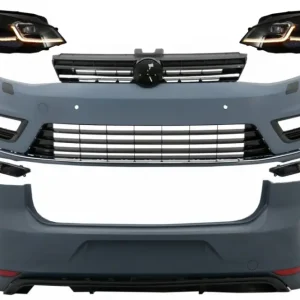 Kit exterior complet VW Golf 7 2012-2017 cu faruri LED semnal dinamic R-Line Ofertă