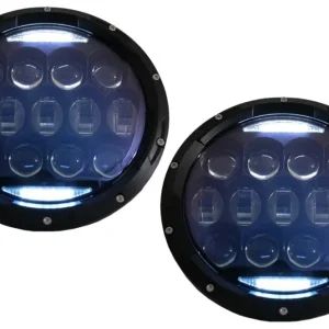 Faruri Full LED CREE 7 inch cu Halo DRL pentru Jeep Wrangler TJ si JK Retur gratuit