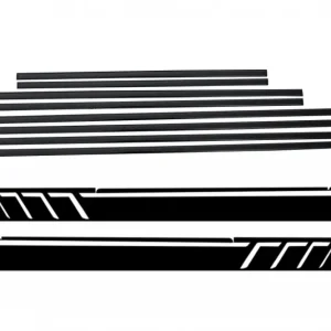 Bandouri laterale negru mat cu stickere pentru Mercedes G-Class W463 1989-2017 Popular