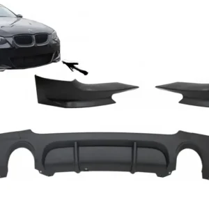 Cel mai bun preț Difuzor bara spate cu evacuare dubla si prelungiri fata BMW E92 M Performance