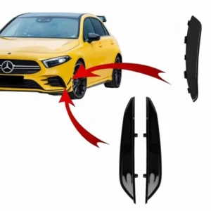 Preț mic Flapsuri bara fata Mercedes A-Class W177 V177 2018-2022 A35 negre