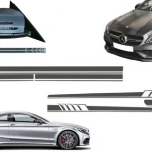 Set stickere gri inchis Mercedes C205 Coupe A205 Cabriolet A45 Design Nu rata
