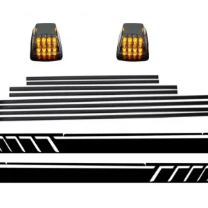 Ieftin Bandouri laterale negru mat cu stickere si lampi LED pentru Mercedes G-Class W463