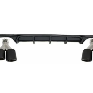 Difuzor bara spate cu evacuare dubla si ornamente carbon mat BMW Seria 3 F30 F31 Premium